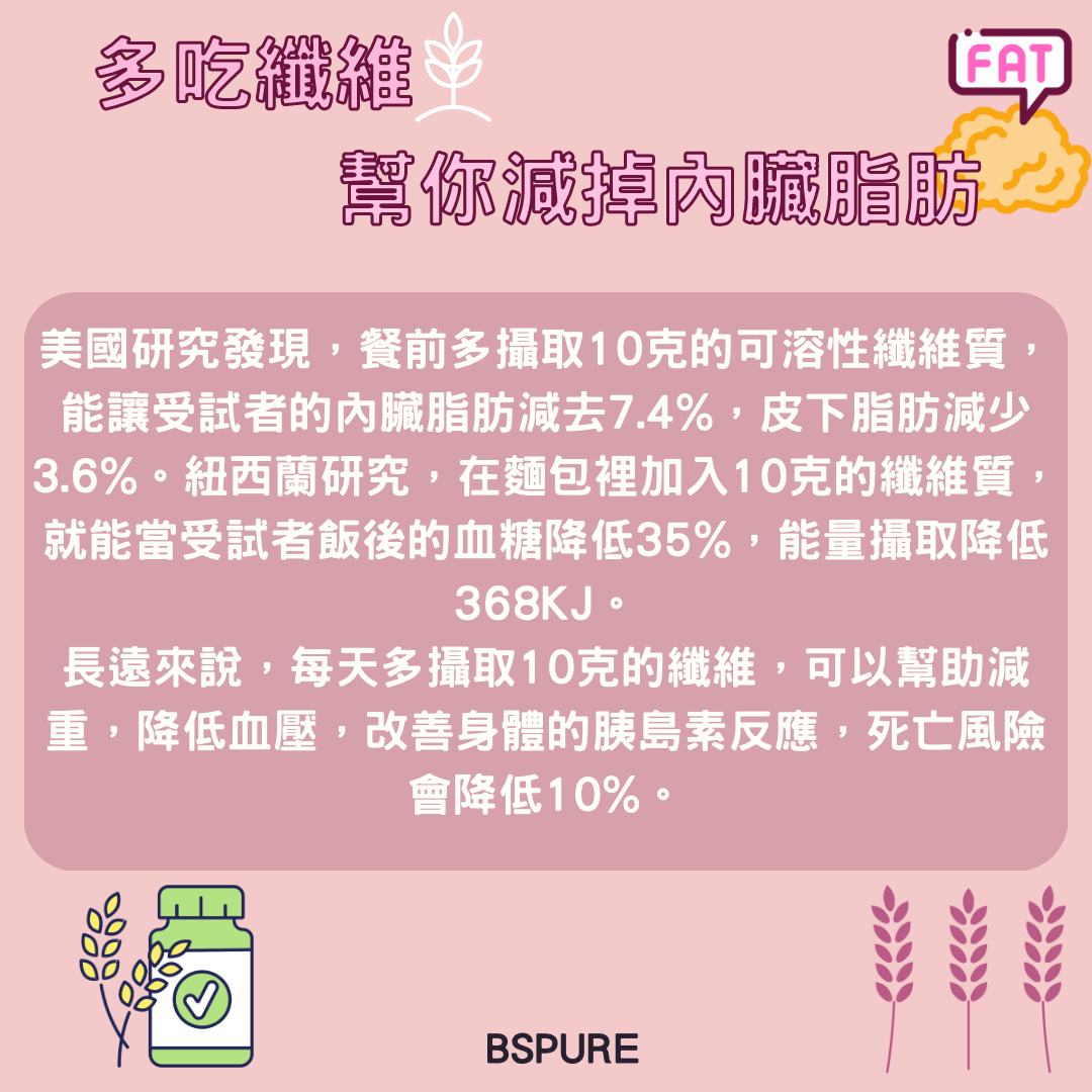 瘦身指南：多吃纖維幫你減掉內臟脂肪