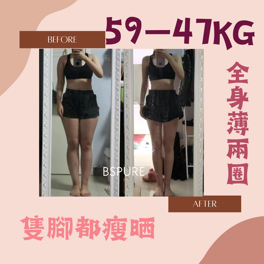 客人案例：59——47KG 全身薄兩圈